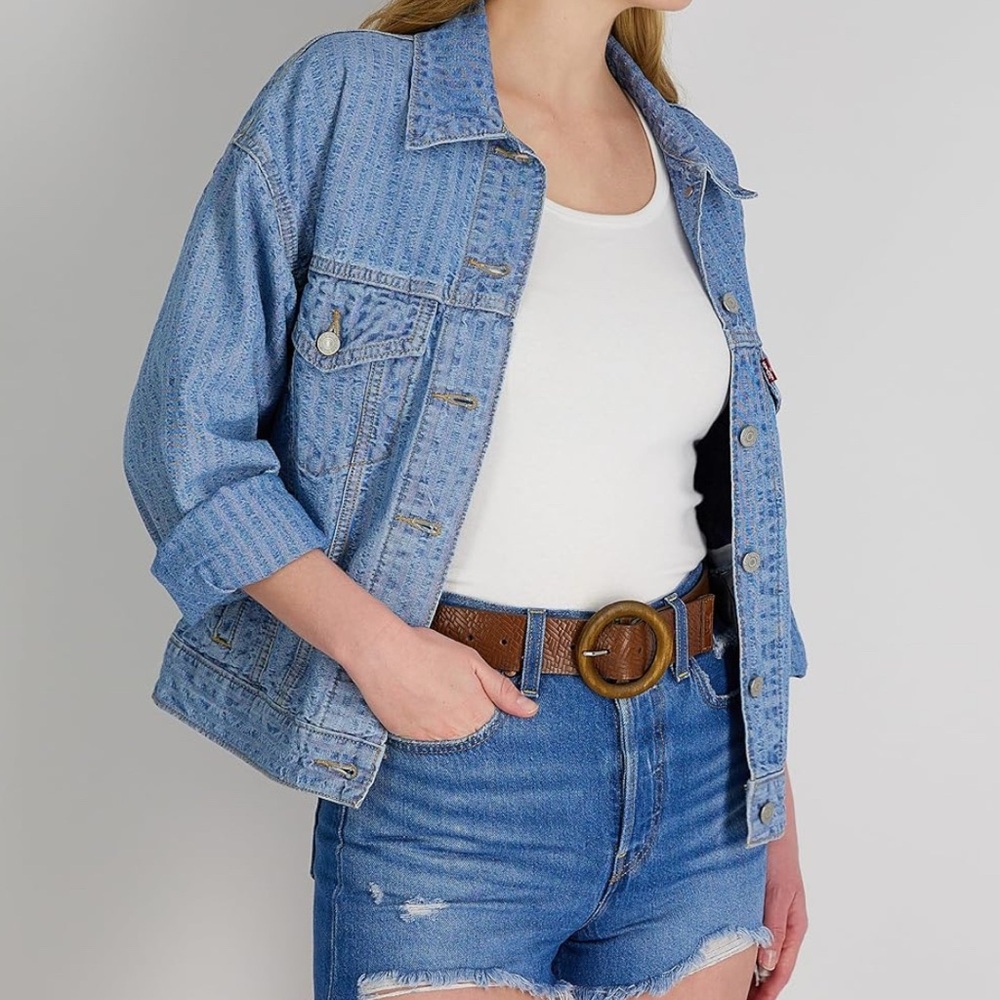 Leather Brown Belt- Levis Brand, LARGE